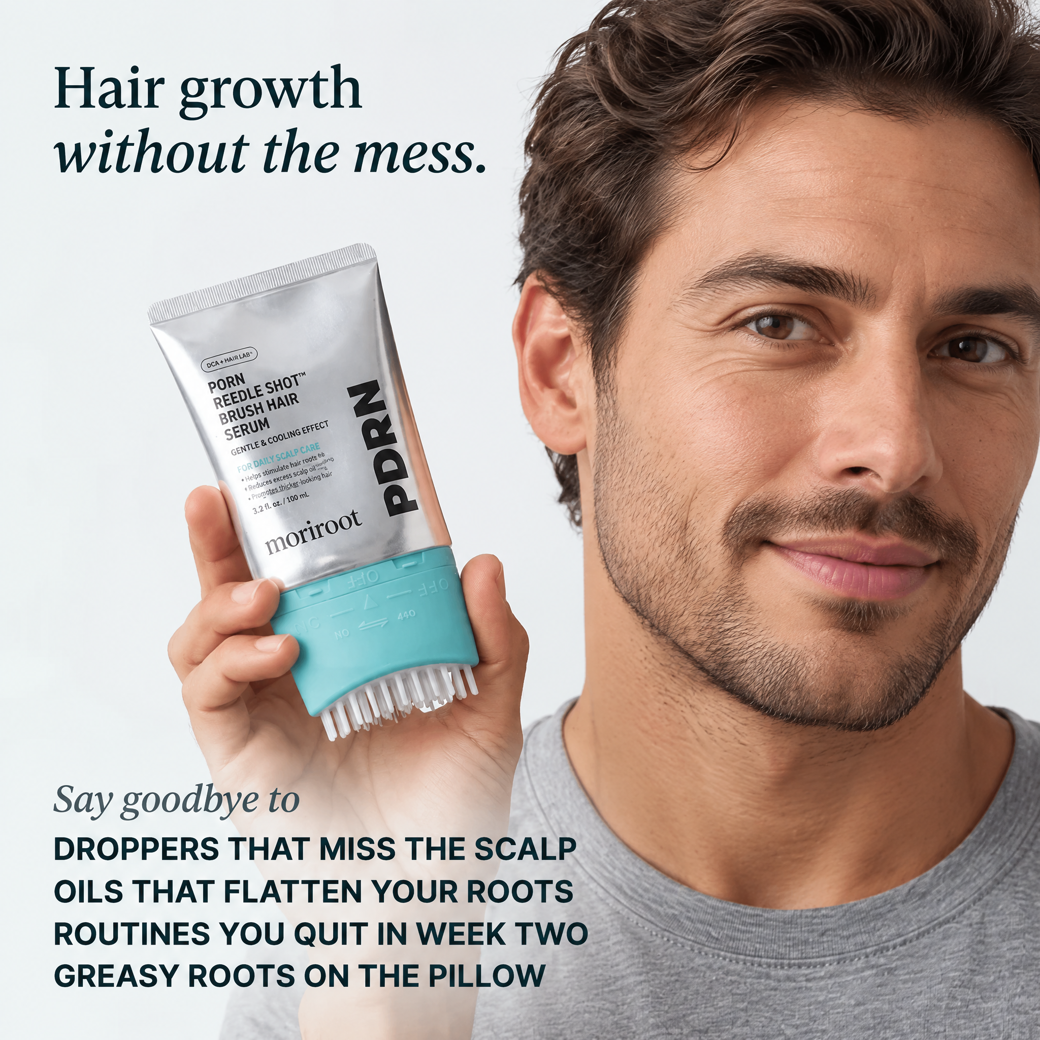 Korea's Viral Brush-On Scalp Serum (PDRN Onto Your Crown & Hairline in 30 Seconds, Not Into Your Hair)