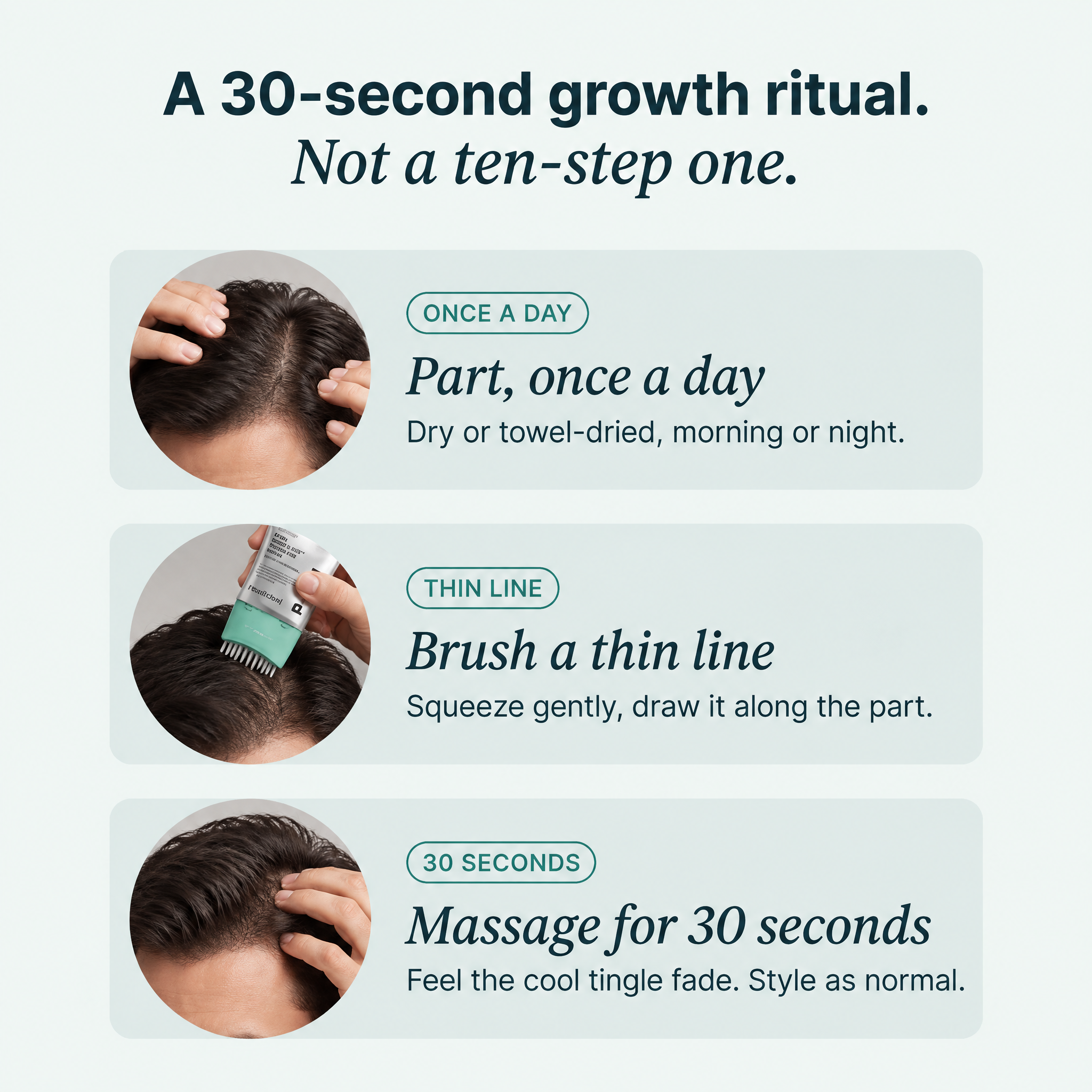 Korea's Viral Brush-On Scalp Serum (PDRN Onto Your Crown & Hairline in 30 Seconds, Not Into Your Hair)